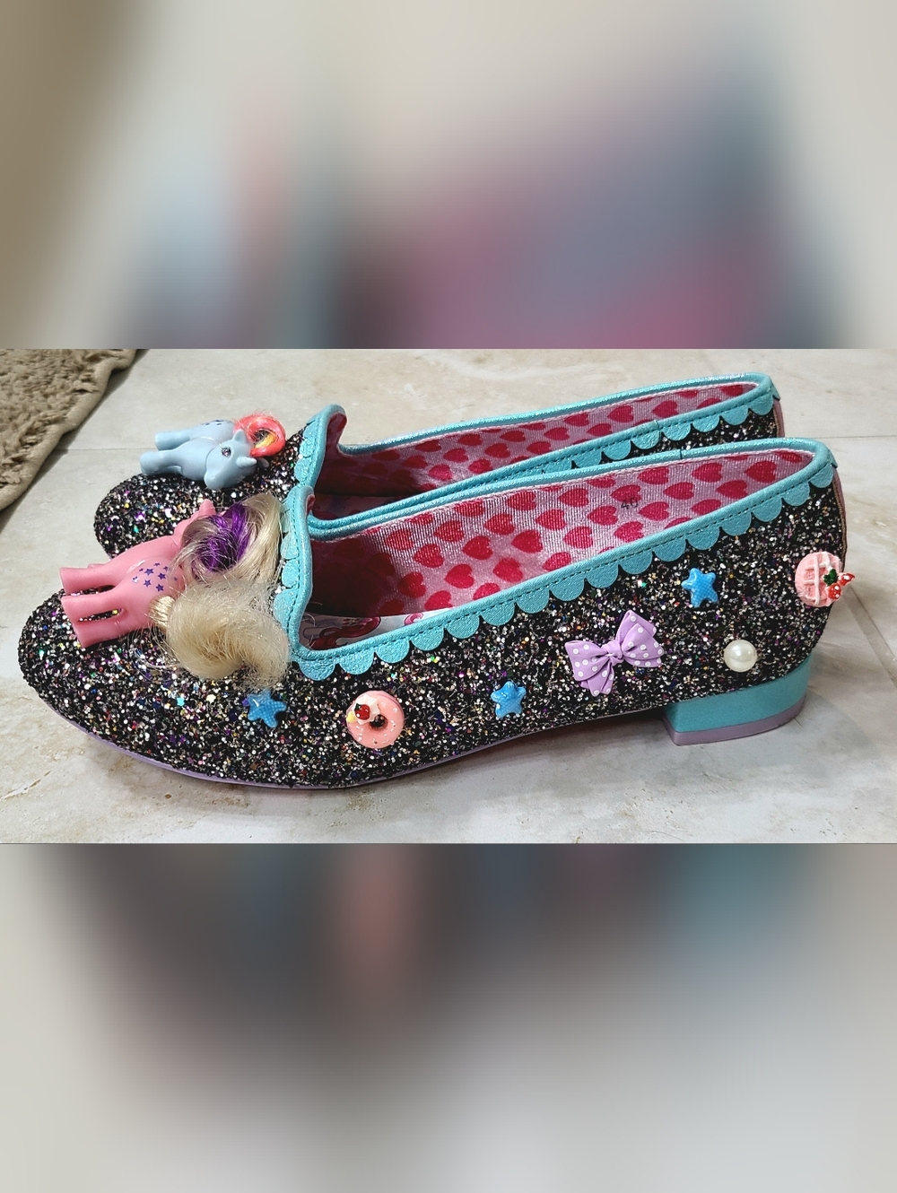 Irregular Choice + My Little Pony / Playful Ponies Glitter Flats black, 40W (EU) - Picture 2 of 7